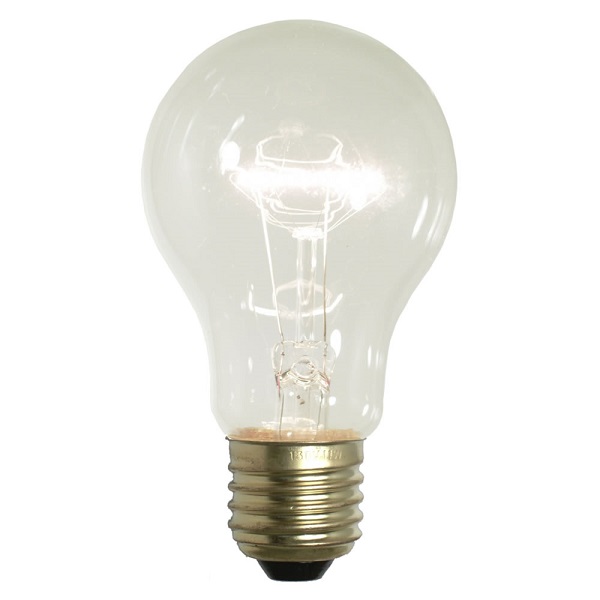 25 Incandescent A19 Clear Transparent Replacement Light Bulbs - 25 Watts
