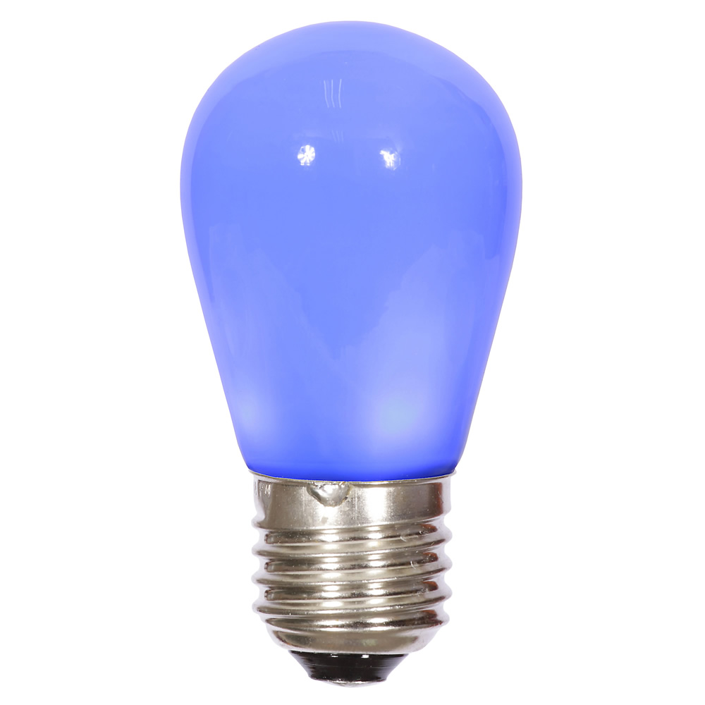 5 LED S14 Patio Ceramic Blue Retrofit Replacement Bulbs