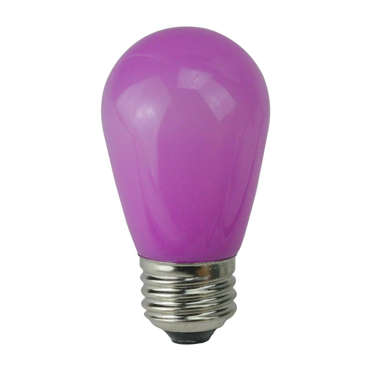 5 LED S14 Patio Ceramic Purple Retrofit Replacement Bulbs