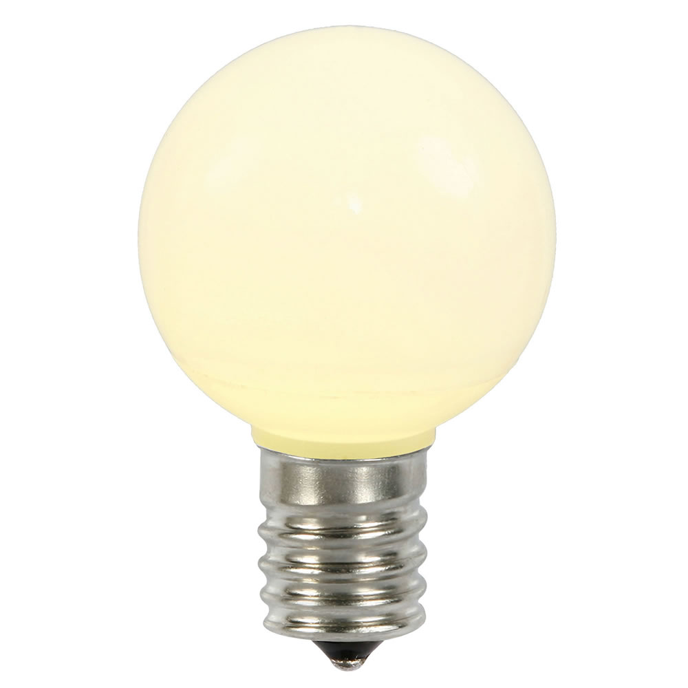 5 LED G50 Globe Warm White Ceramic Retrofit C9 Socket Replacement Bulbs