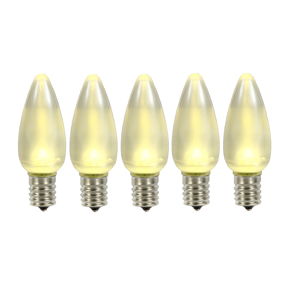 5 LED C9 Warm White Ceramic Retrofit Replacement Bulbs