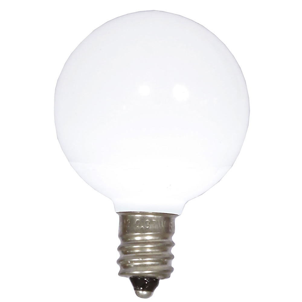 25 LED G40 Globe Cool White Ceramic Retrofit Night Light C7 Socket Replacement Bulbs