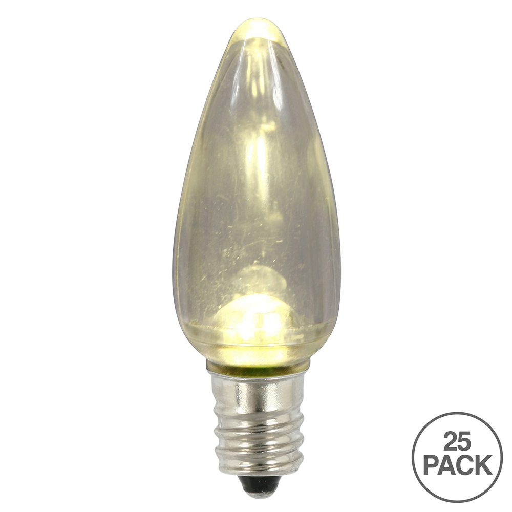 C9 Twinkle Transparent Plastic LED Warm White Dimmable Bulb