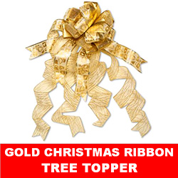 Gold Christmas Tree Topper Ribbon