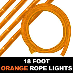 Orange Rope Lights 18 Foot