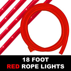 Red Rope Lights 18 Foot