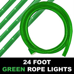 Green Rope Lights 24 Foot