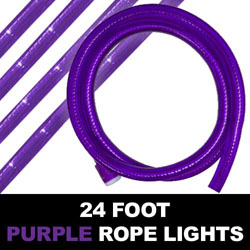 Purple Rope Lights 24 Foot