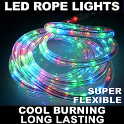 30 Foot Waterproof LED Multi Rope Lights 10MM Ribbon 3 Inch Increments