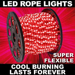 153 Foot LED Red Rope Lights 4.5 Foot Segments