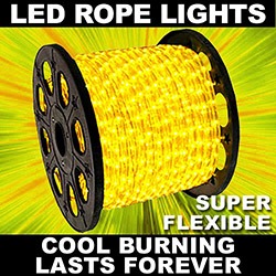 153 Foot LED Yellow Rope Lights 4.5 Foot Segments