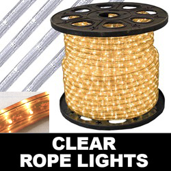 150 Foot Rectangle Clear Rope Lights 18 Inch Increments