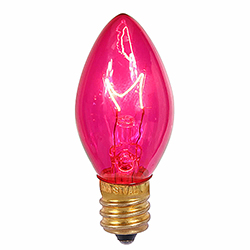 100 Incandescent C7 Pink Twinkle Transparent Retrofit Night Light Replacement Bulbs