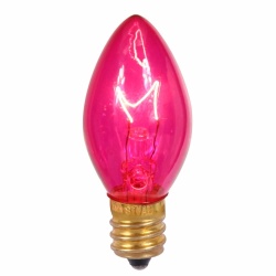 25 Incandescent C7 Pink Transparent Retrofit Night Light Replacement Bulbs