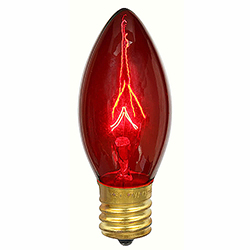 25 Incandescent C9 Red Transparent Retrofit Traditional Replacement Bulbs