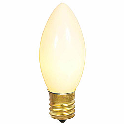 25 Incandescent C9 White Ceramic Retrofit Replacement Bulbs