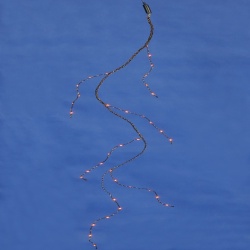 36 Battery Operated LED Teardrop Orange String Lights