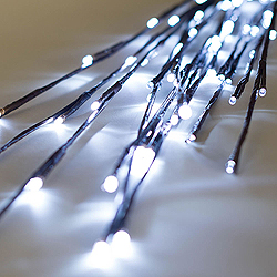 60 LED 5MM Wide Angle Cool White Twig Lights Brown Wire - 3 per Set