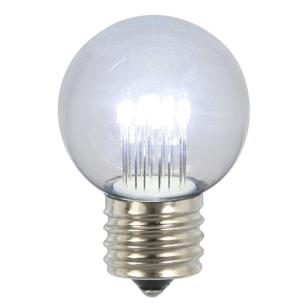 5 LED G50 Globe Cool White Transparent Retrofit E26 Socket Replacement Bulbs