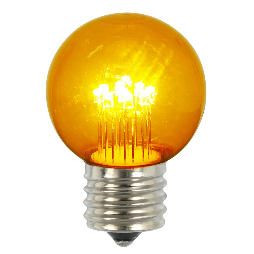 5 LED G50 Globe Gold Transparent Retrofit E26 Socket Replacement Bulbs