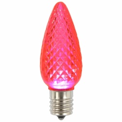 25 LED C9 Pink Faceted Retrofit C9 E17 Socket String light Set Replacement Bulbs