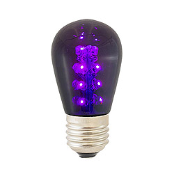LED S14 Patio Transparent Purple Plastic Retrofit Replacement Bulbs