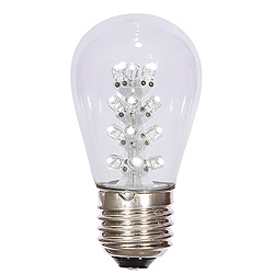 LED S14 Patio Transparent Pure White Plastic Retrofit Replacement Bulbs