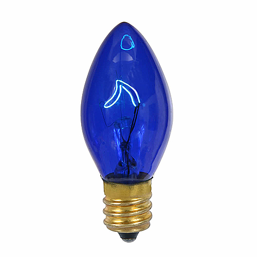 25 Incandescent C7 Blue Transparent Retrofit Night Light Replacement Bulbs