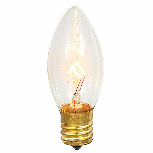 25 Incandescent C9 Clear Transparent Retrofit Traditional Replacement Bulbs