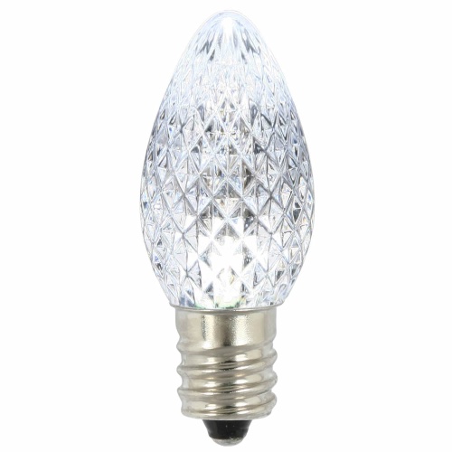25 LED C7 Pure White Faceted Retrofit Night Light Replacement Bulbs