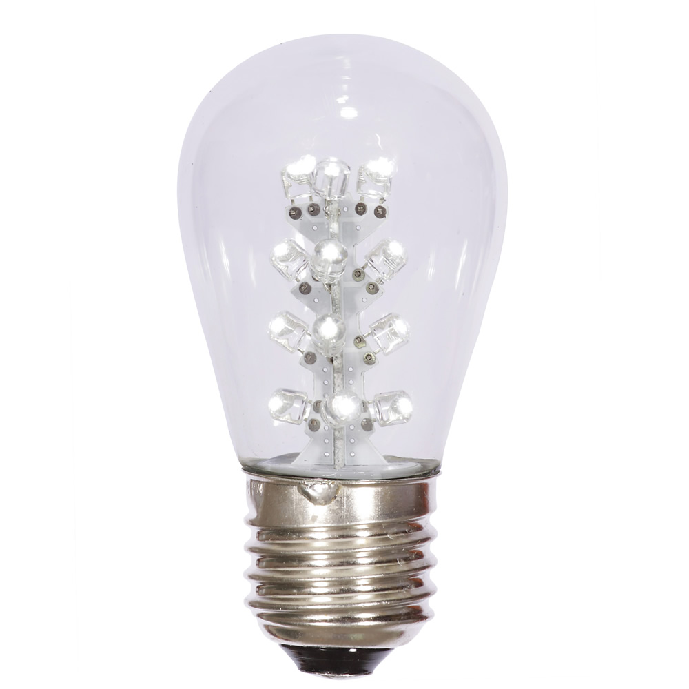 5 LED S14 Patio Transparent Pure White Retrofit Replacement Bulbs